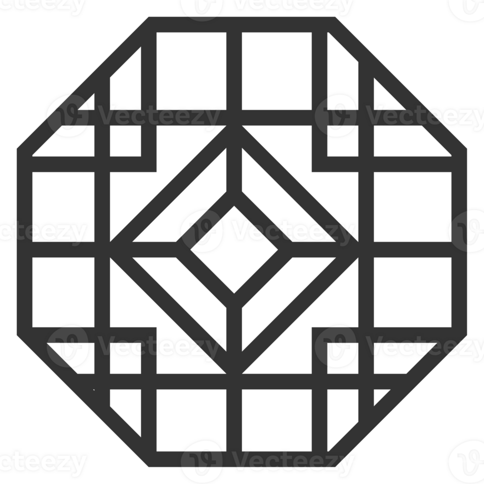 Korea traditional pattern outline icon. Asian collection. thin line symbol. png