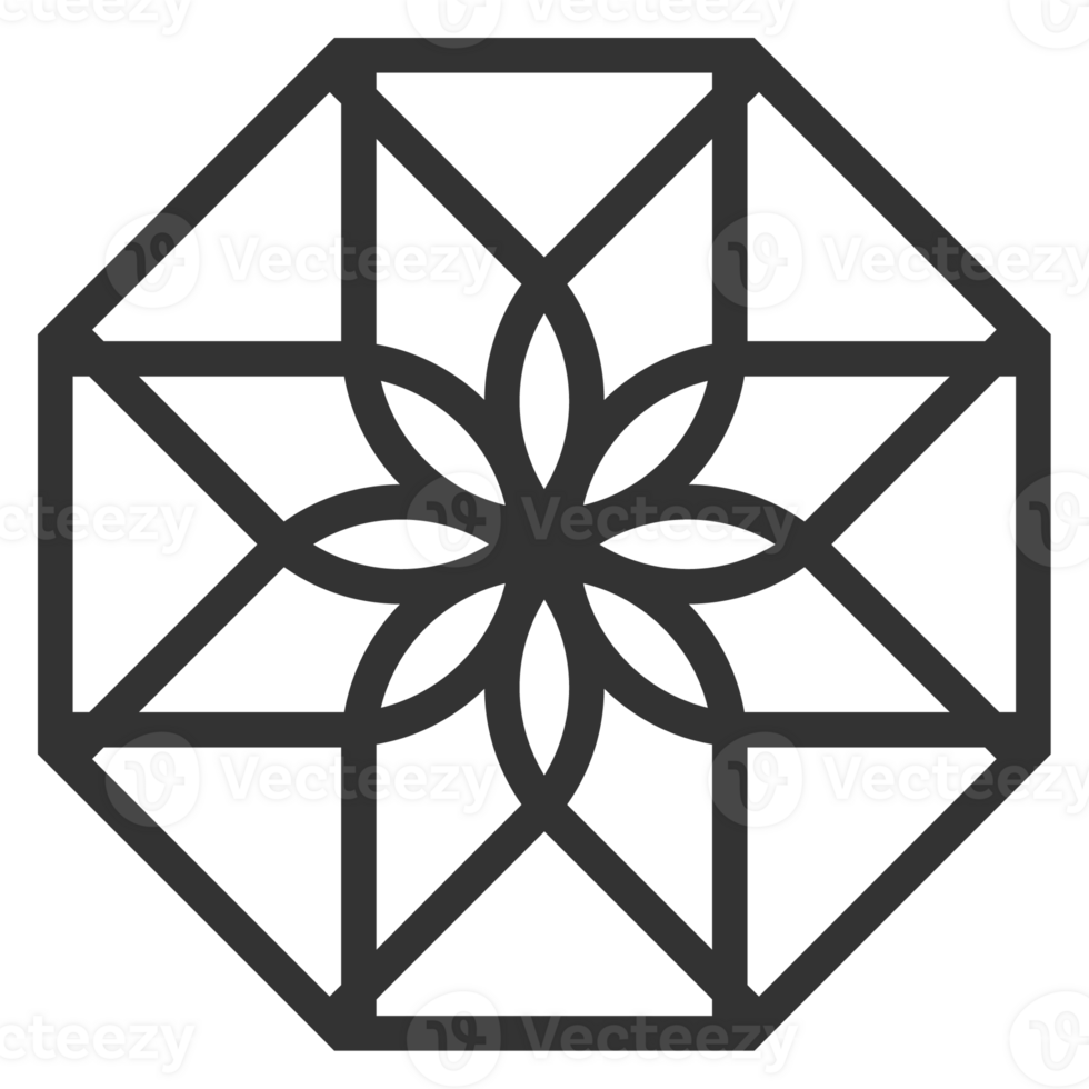 Korea traditional pattern outline icon. Asian collection. thin line symbol. png