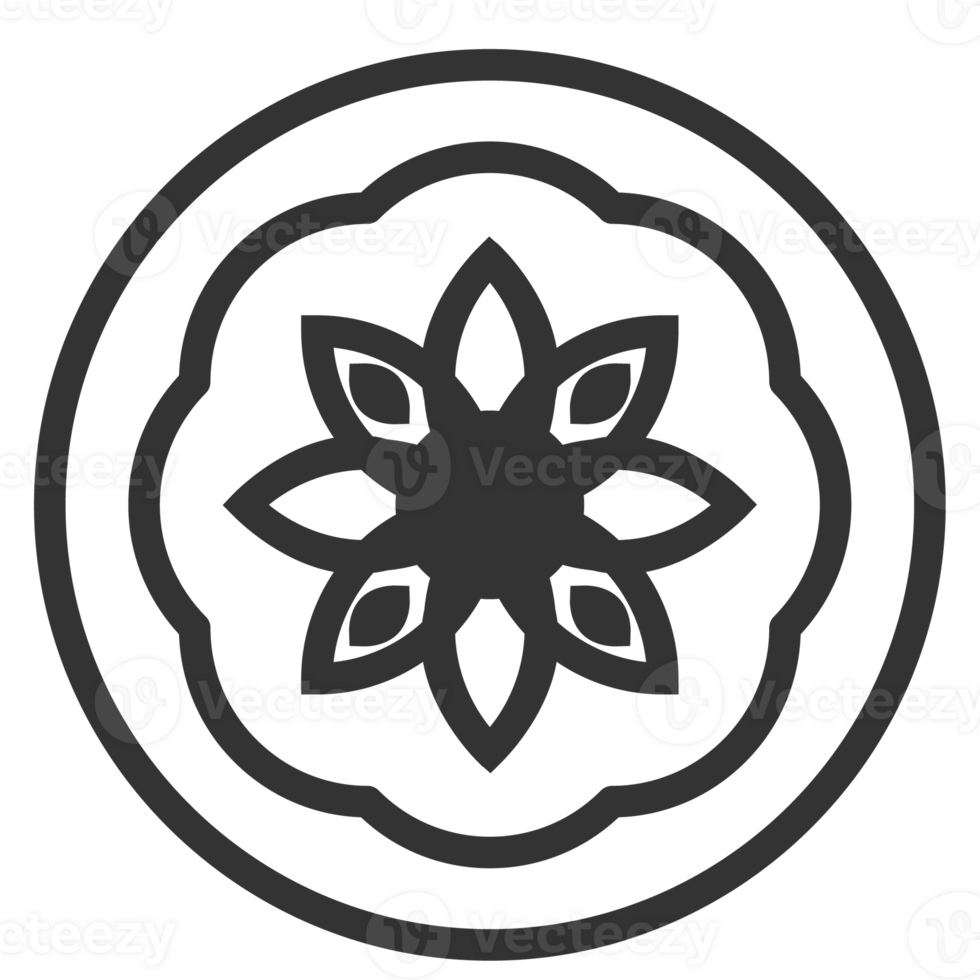Korea traditional pattern outline icon. Asian collection. thin line symbol. png