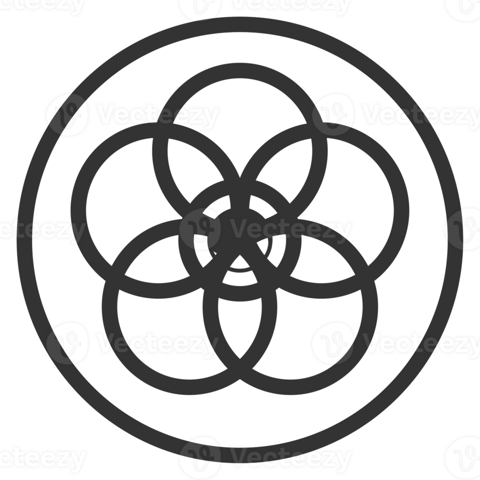 Korea traditional pattern outline icon. Asian collection. thin line symbol. png