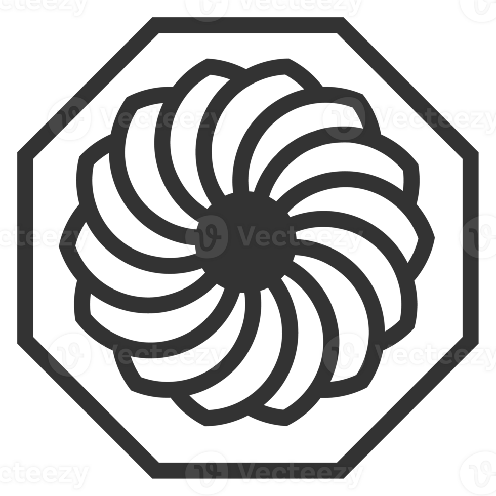 Korea traditional pattern outline icon. Asian collection. thin line symbol. png