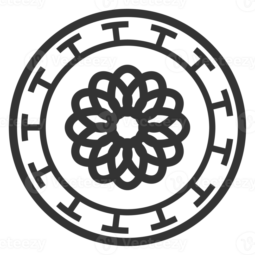 Korea traditional pattern outline icon. Asian collection. thin line symbol. png