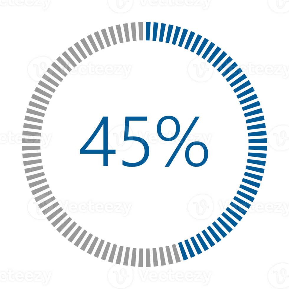 1-100 Percentage Meter for Report Progress, Icon loader Blue Loader Indicator. png