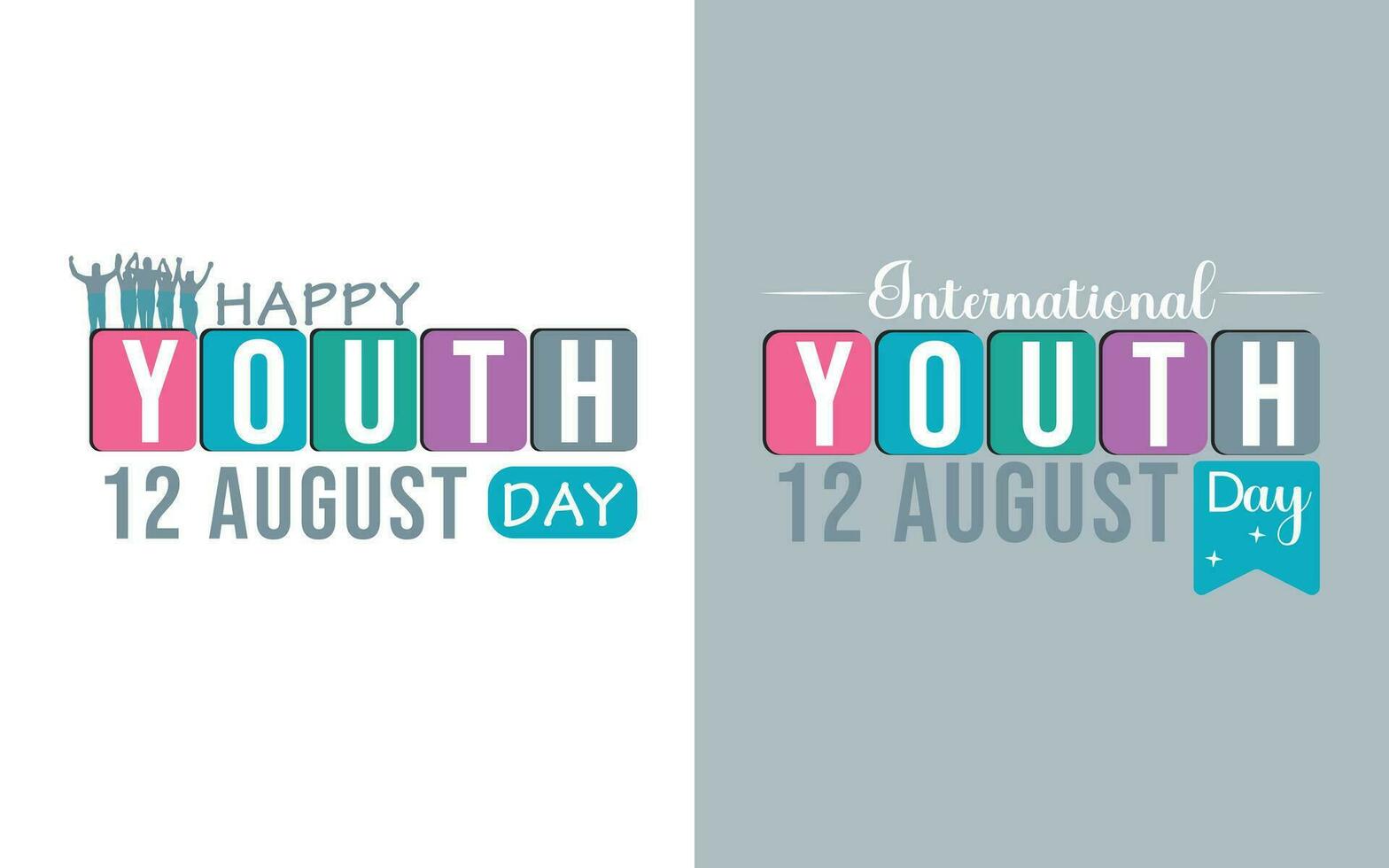 Youth day background and t shirt design. vector