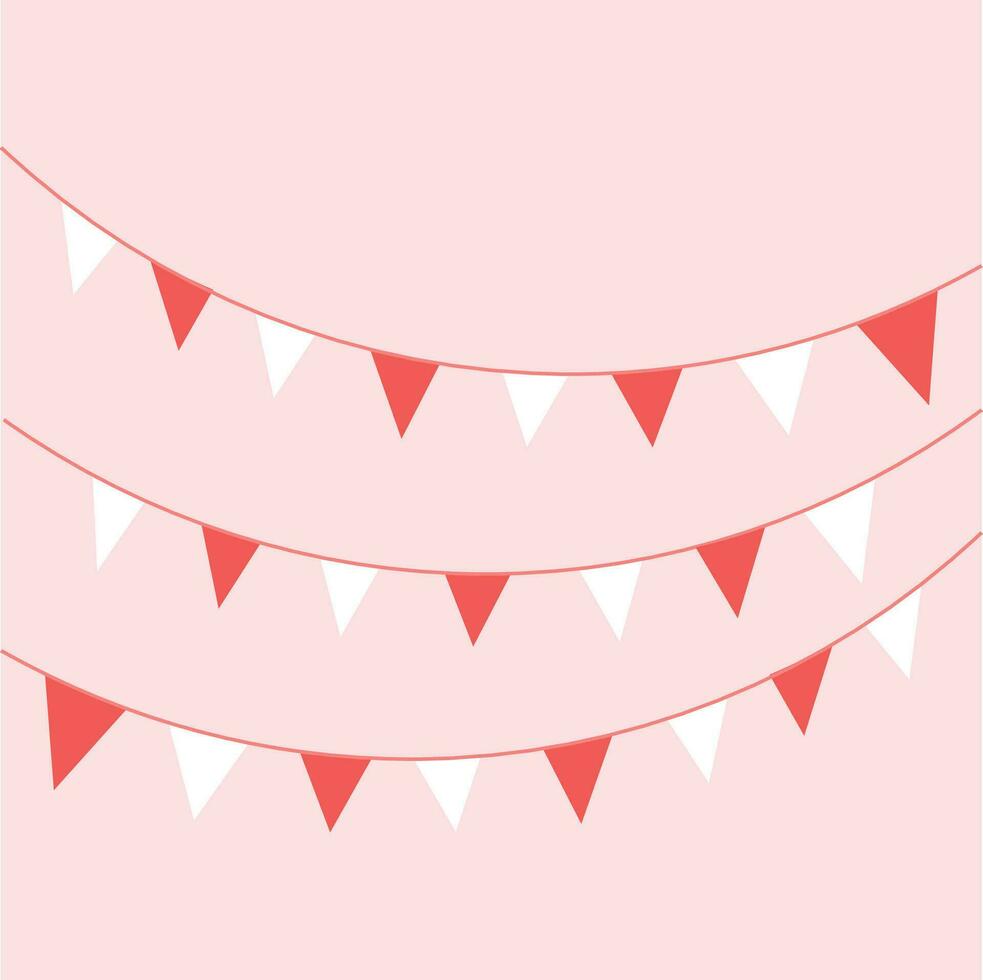 Red and White Ornament Decoration vector