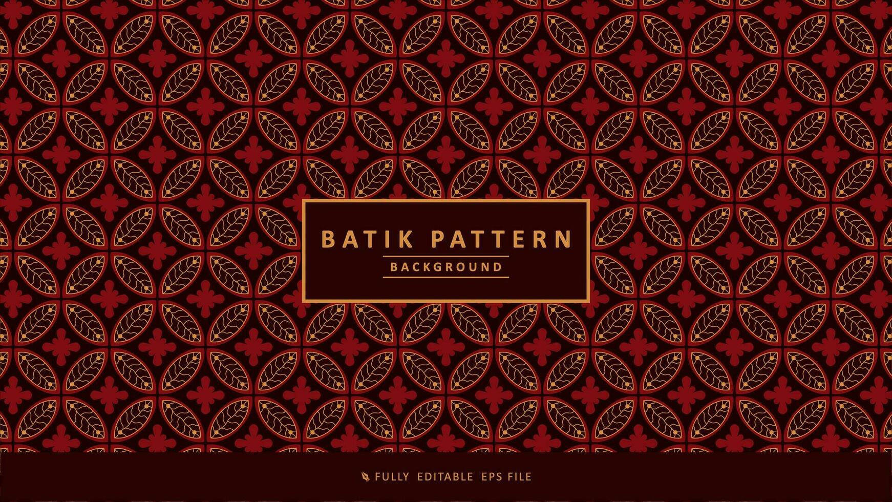 Red Batik Kawung Pattern Vector 25795372 Vector Art at Vecteezy