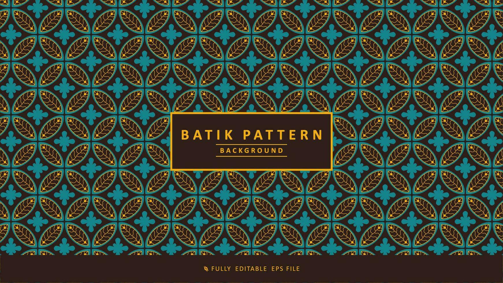 Blue Tradiitional Batik Kawung Pattern for Background Illustration vector