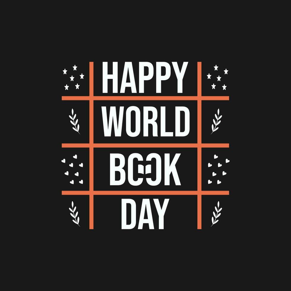 Happy world book day vector design