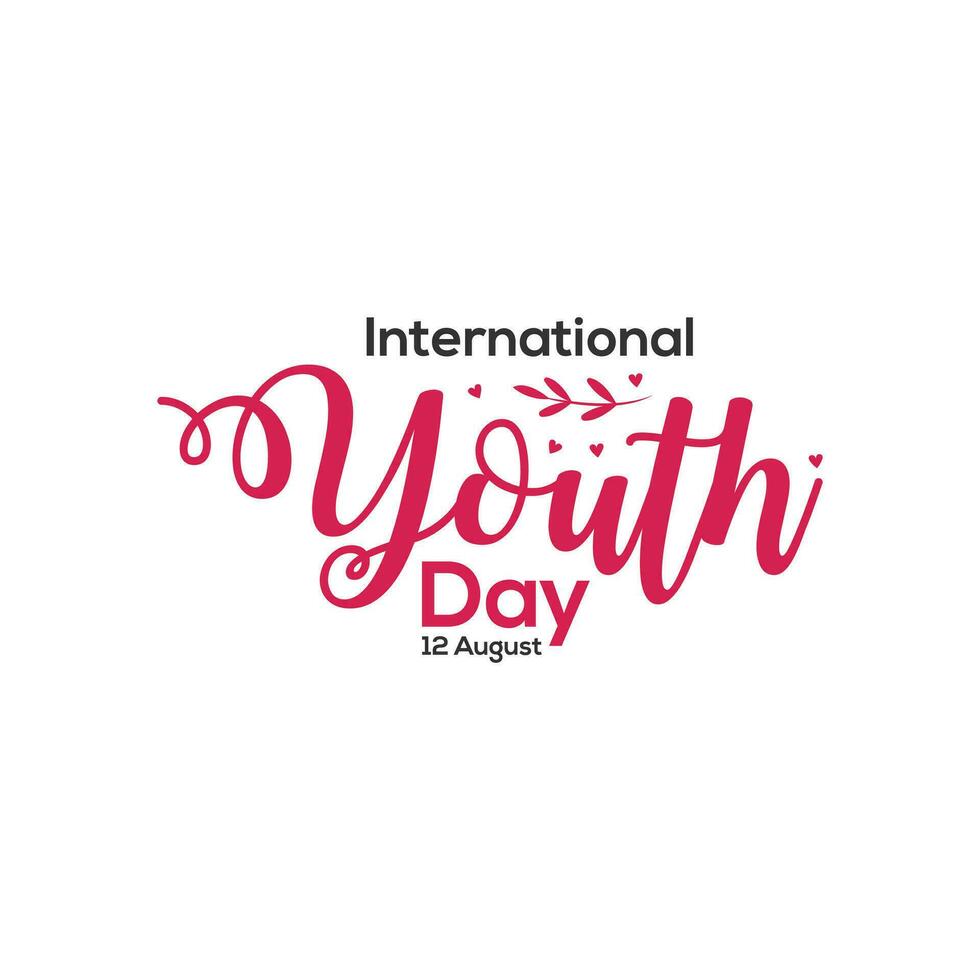 Vector international youth day quote design