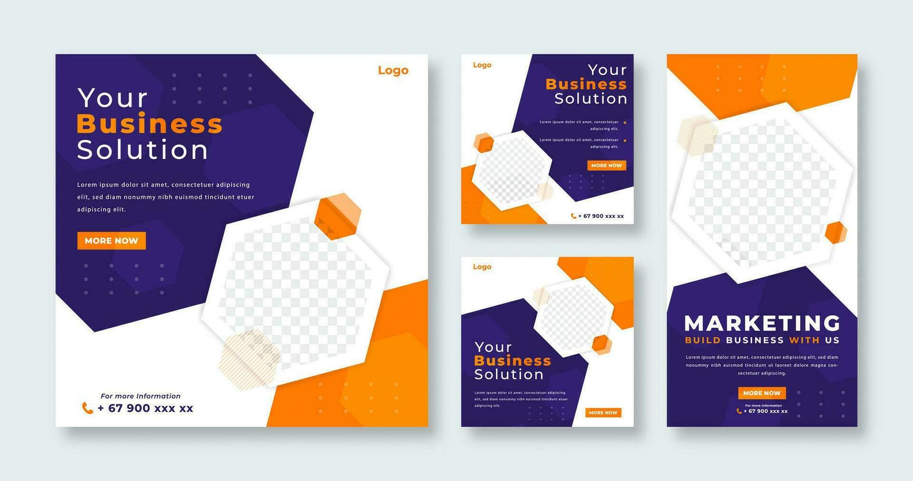 Digital Marketing Agency Social Media Post for Online Marketing Promotion Banner, Story and Web Internet Ads Flyer vector