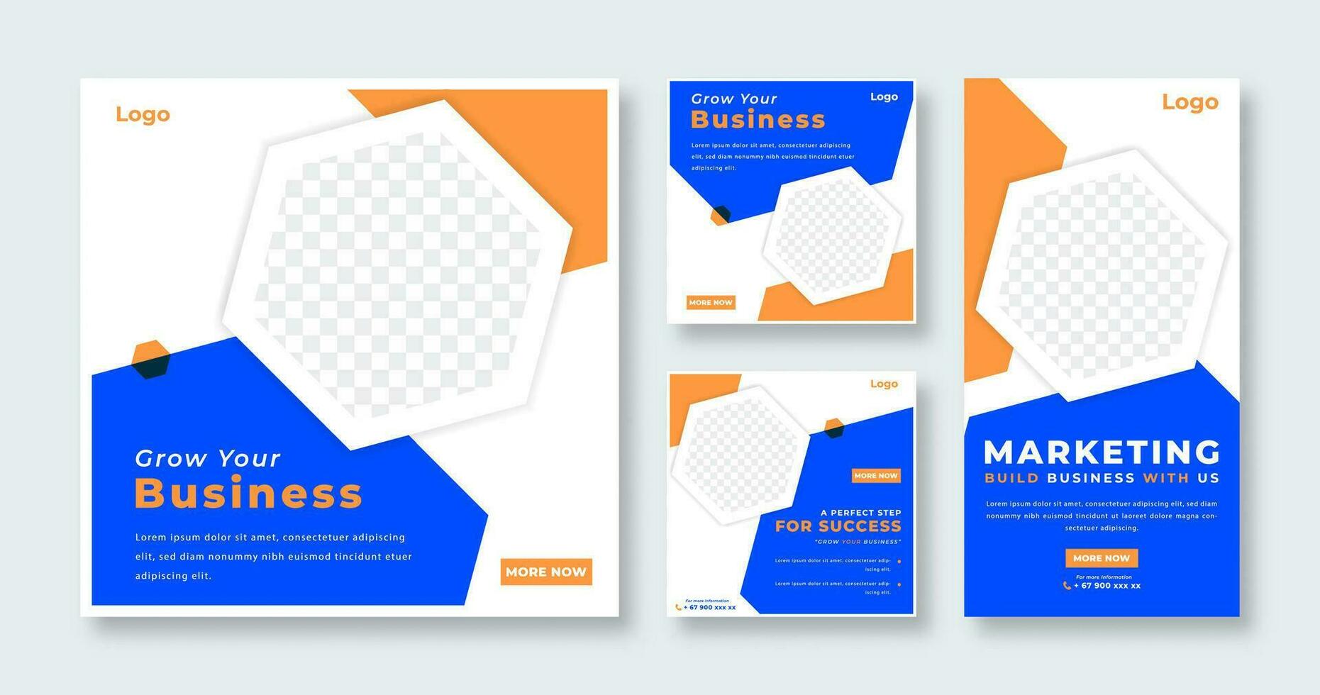 Digital Marketing Agency Social Media Post for Online Marketing Promotion Banner, Story and Web Internet Ads Flyer vector