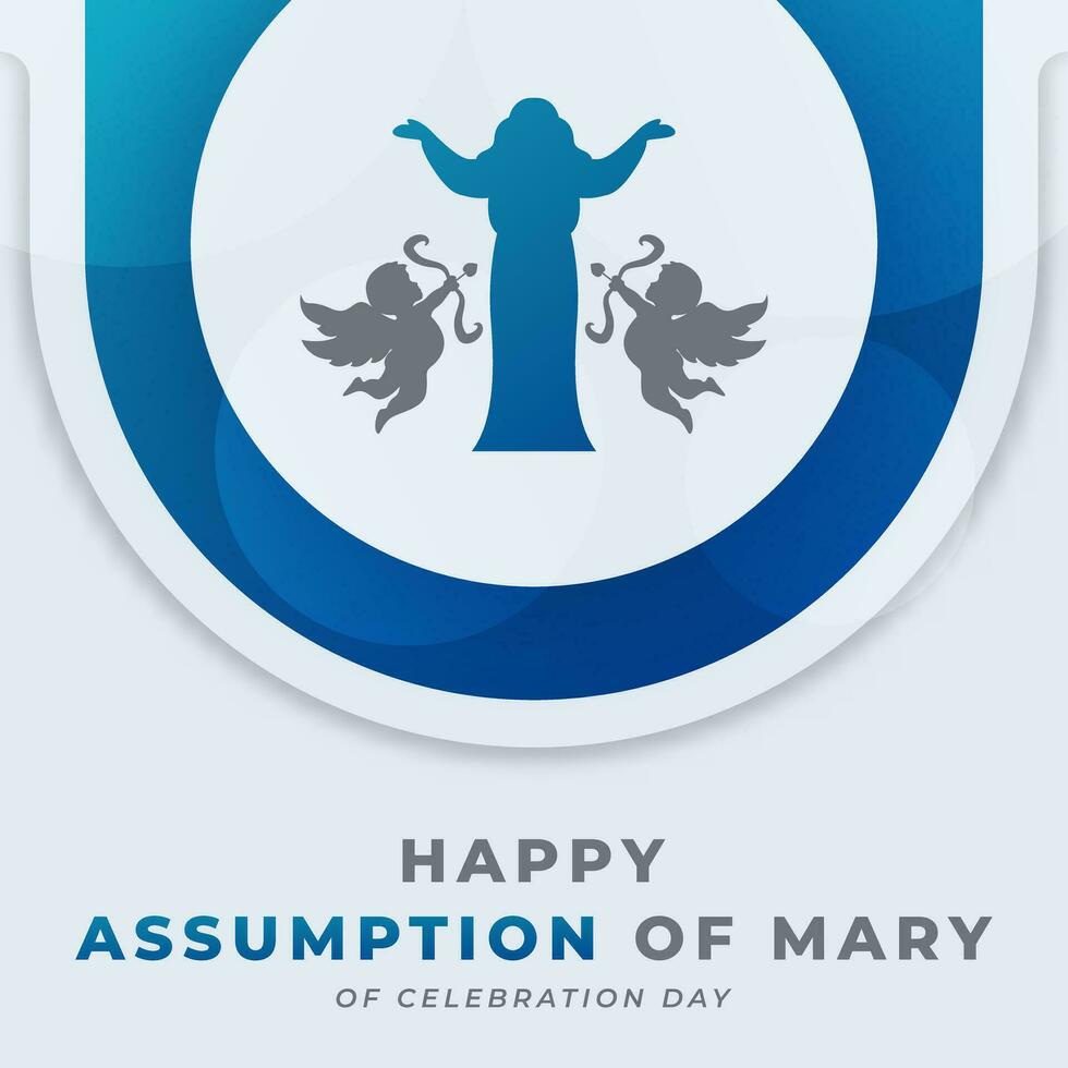 Assumption of Mary Celebration Vector Design Illustration for Background, Poster, Banner, Advertising, Greeting Card