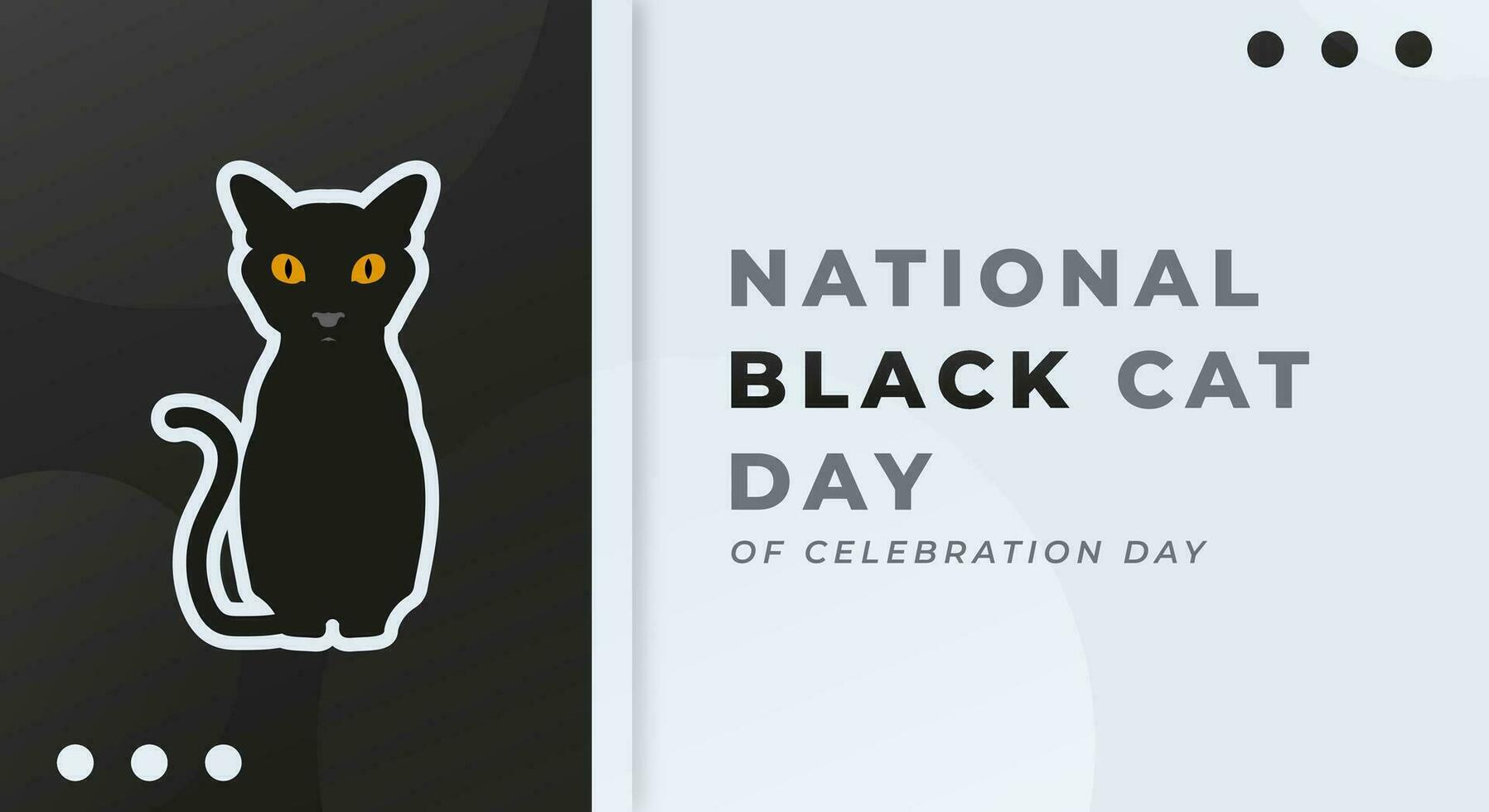 nacional negro gato día celebracion vector diseño ilustración para fondo, póster, bandera, publicidad, saludo tarjeta