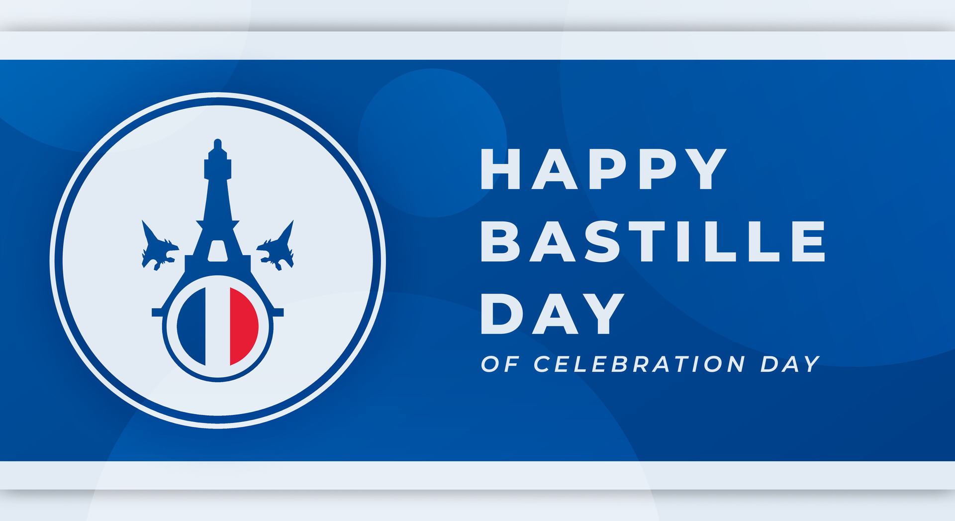 Happy Bastille Day Celebration Vector Design Illustration for