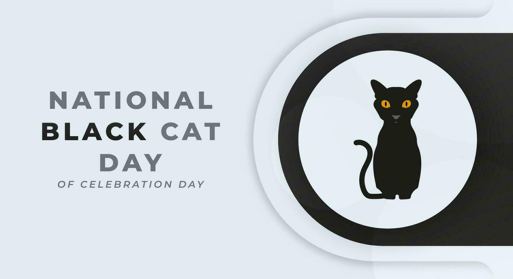 National Black Cat Day Celebration Vector Design Illustration for Background, Poster, Banner, Advertising, Greeting Card