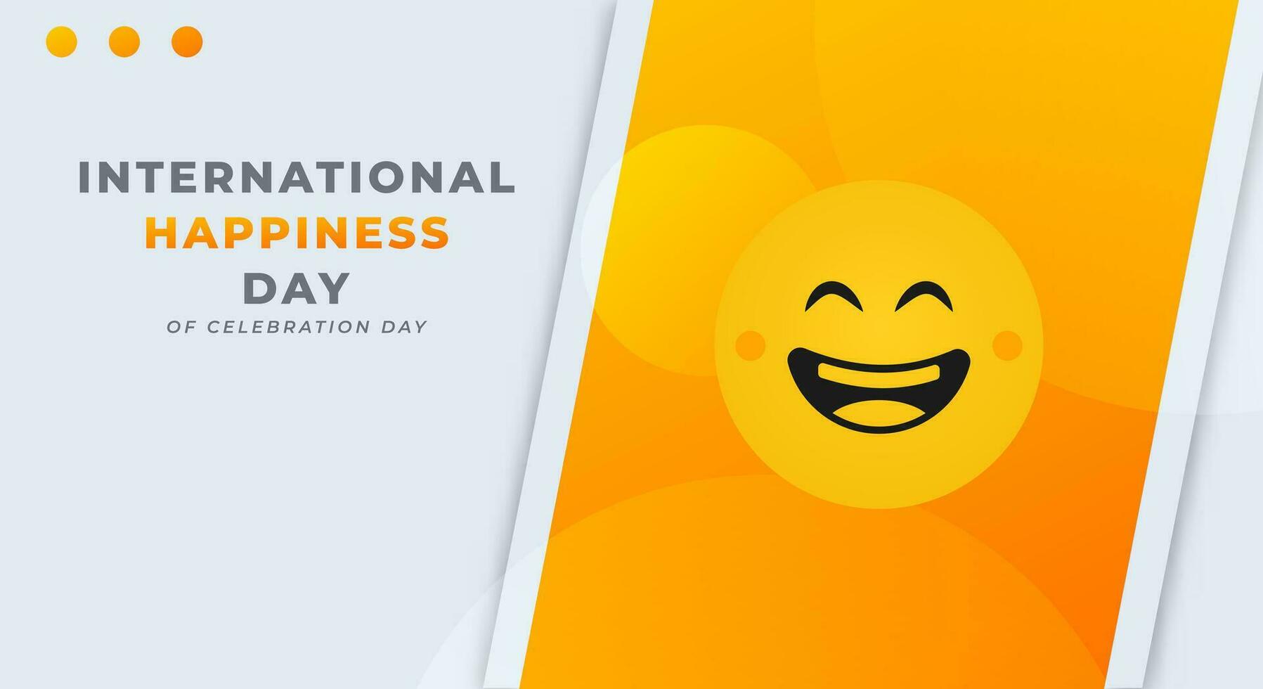 International Day of Happiness Celebration Vector Design Illustration for Background, Poster, Banner, Advertising, Greeting Card