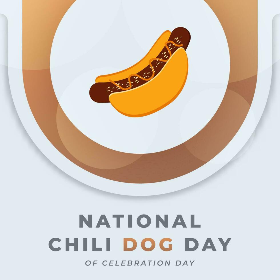 National Chili Dog Day Celebration Vector Design Illustration for
