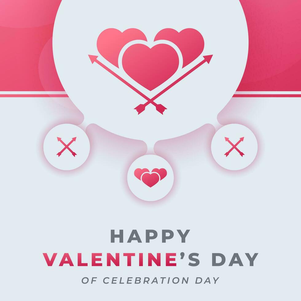 Happy Valentine Day Celebration Vector Design Illustration for Background, Poster, Banner, Advertising, Greeting Card