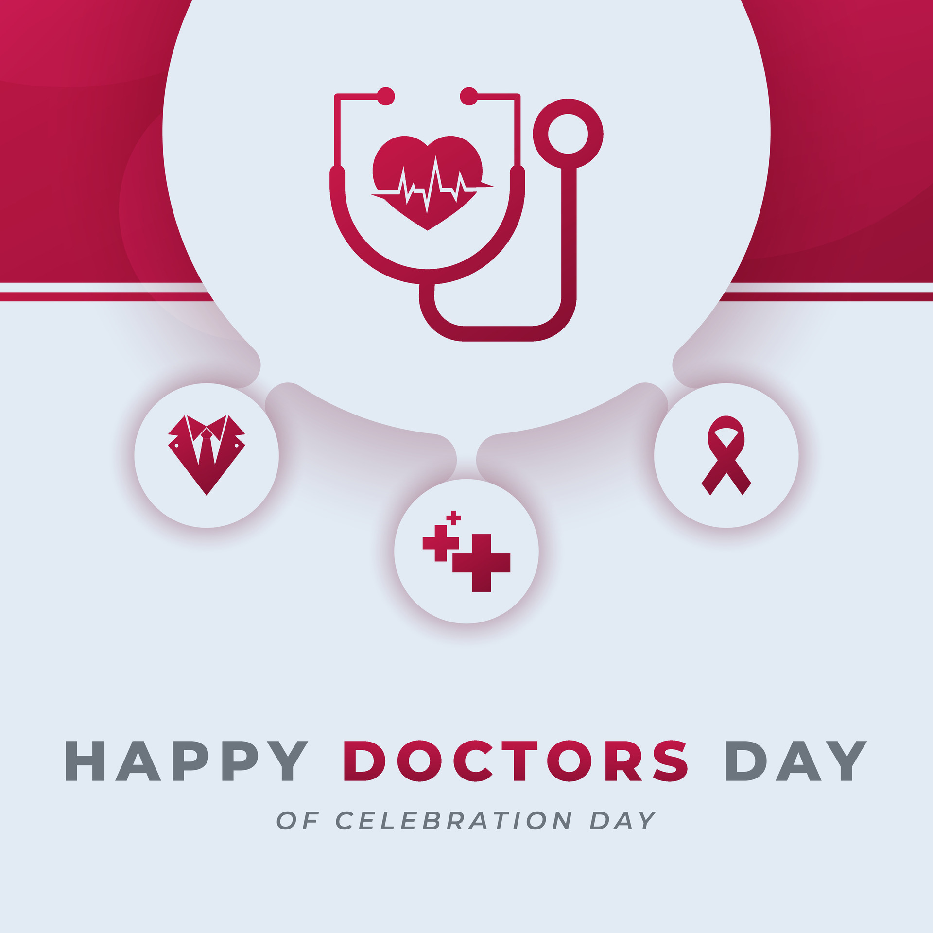 International Doctor's Day Celebration Vector Design Illustration for