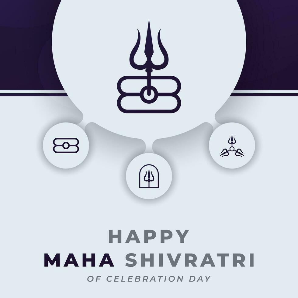 contento maha shivratri hindú día celebracion vector diseño ilustración para fondo, póster, bandera, publicidad, saludo tarjeta