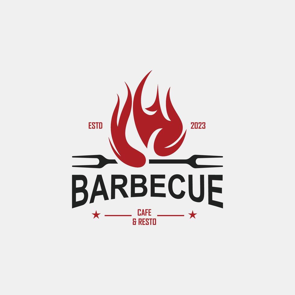 barbecue, steak house logo vector