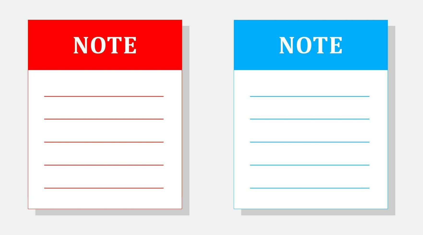 Notebook labels and notepad template. Vector design.