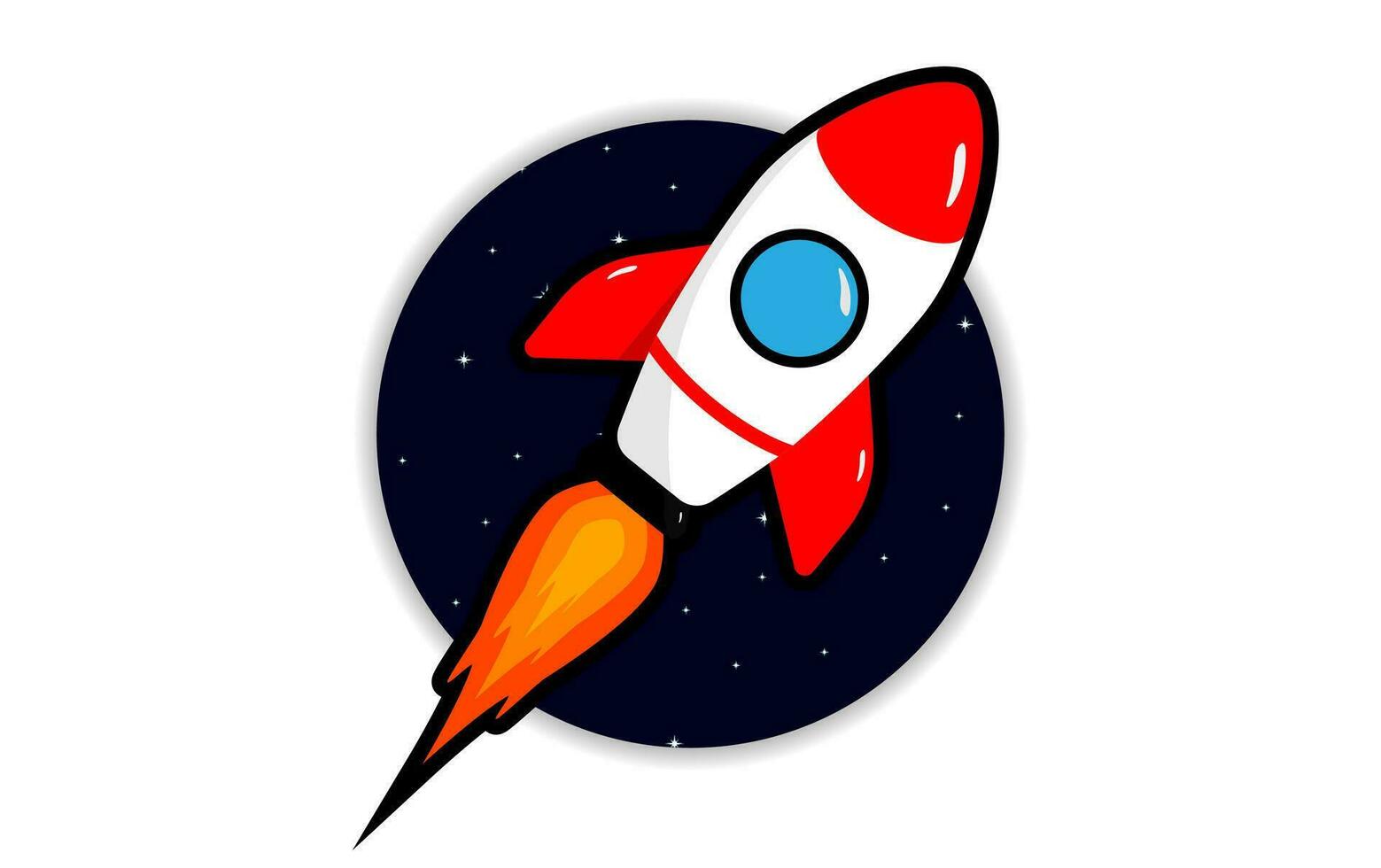 Rocket icon template Vector illustration