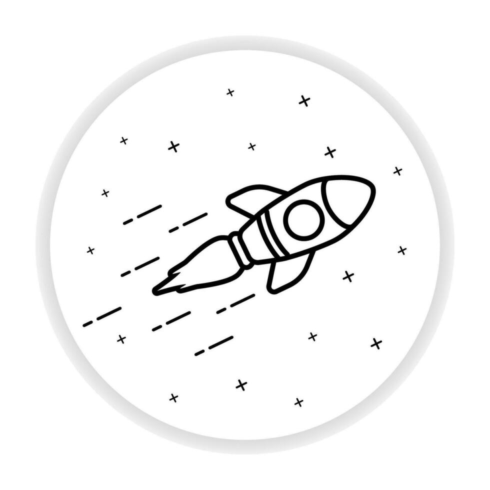 Rocket icon template Vector illustration