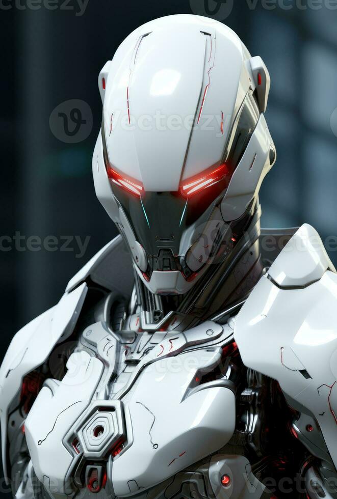 Anthropomorphic robot indoors photo