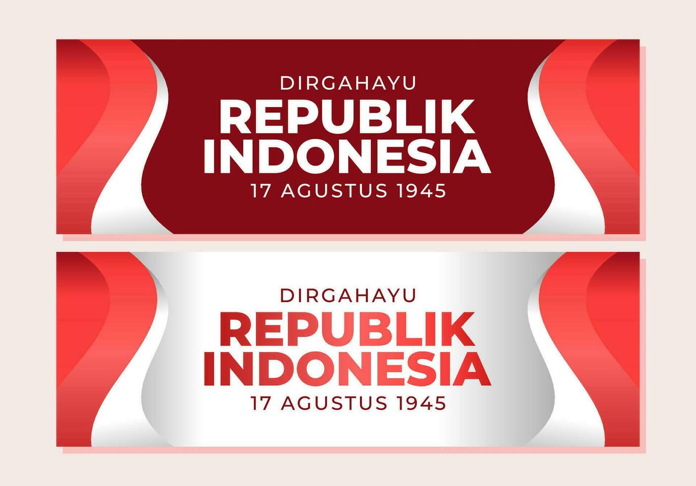 Indonesia independence day banner template vector