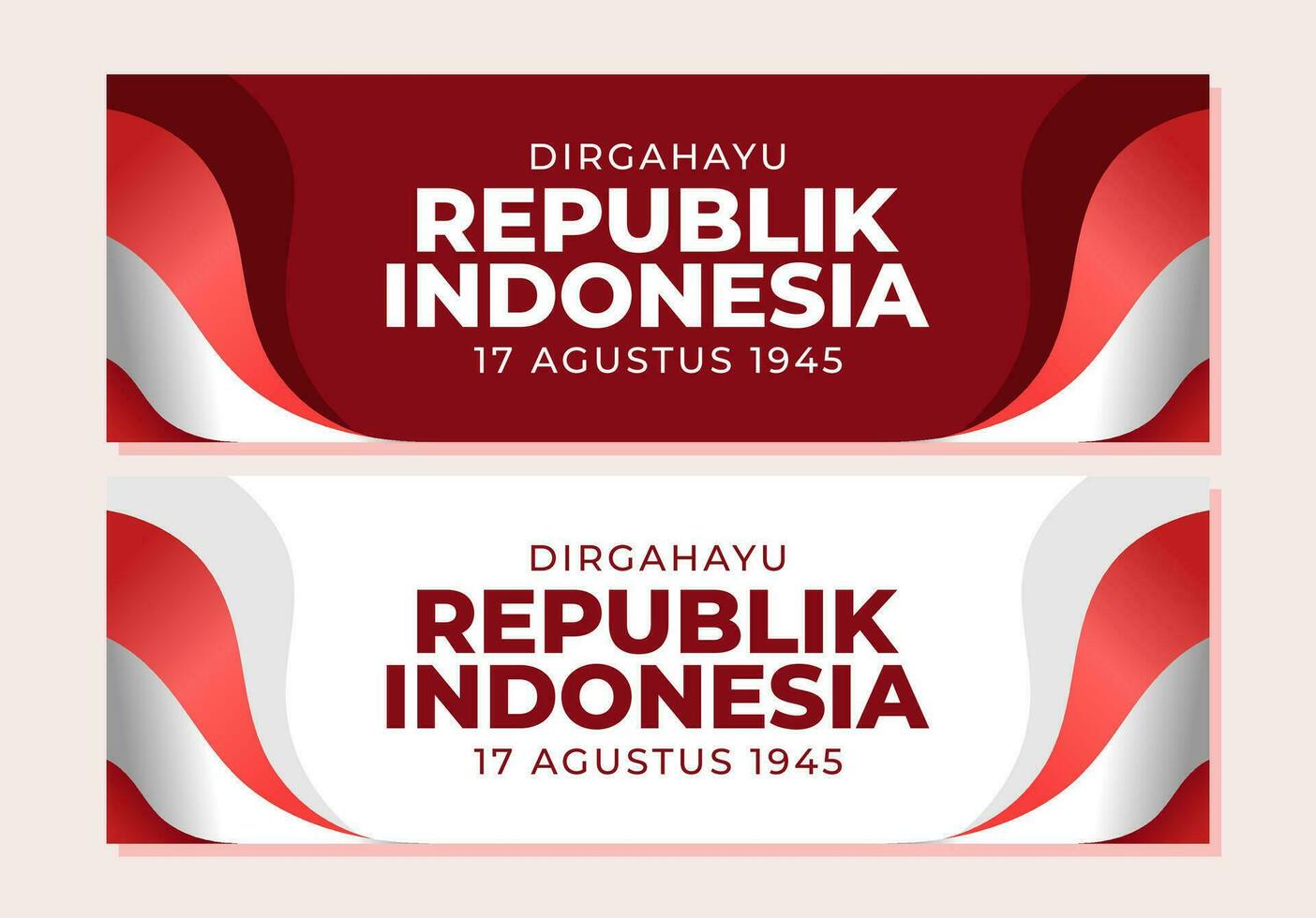 Indonesia independence day banner template vector