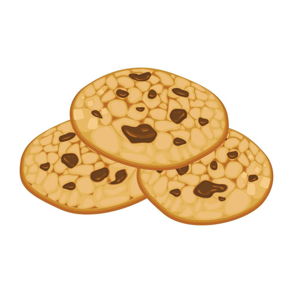 Vector hand drawn cookies freshly baked for bakery or cafe menu dessert food illustration