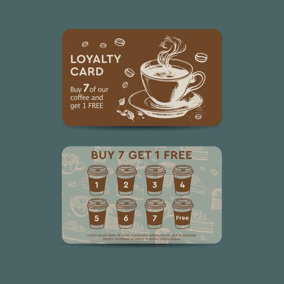 Bonus card hand drawn style, vector. vector