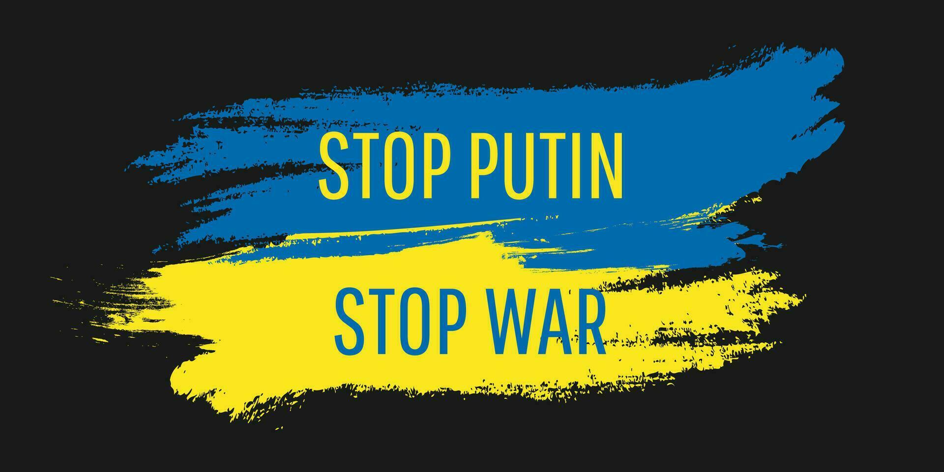 No war in Ukraine. Ukraine flag. Save Ukraine. Pray for Ukraine peace. Vector illustration