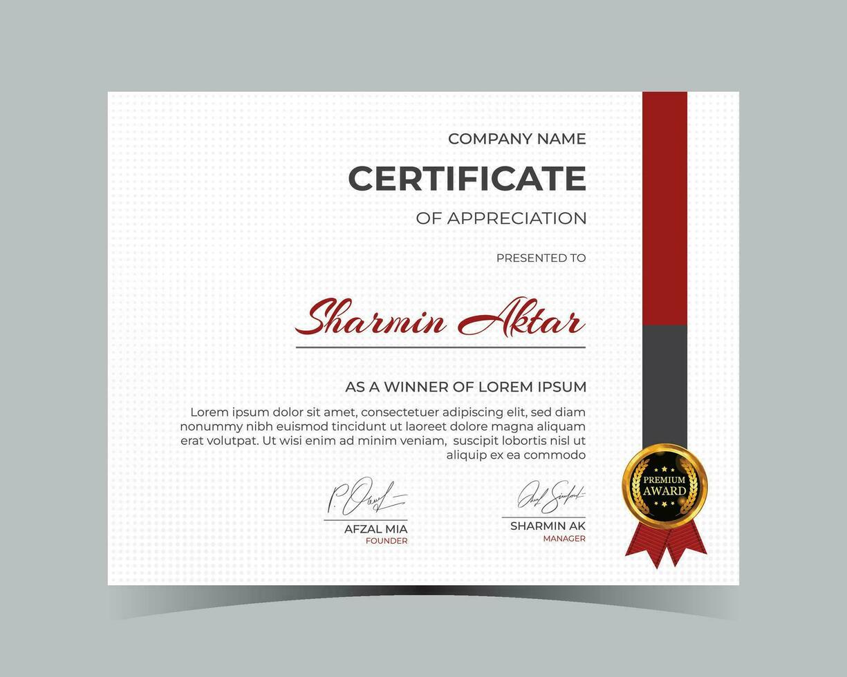 set modern certificate template with flow lines ornament and modern pattern background. Free Vector