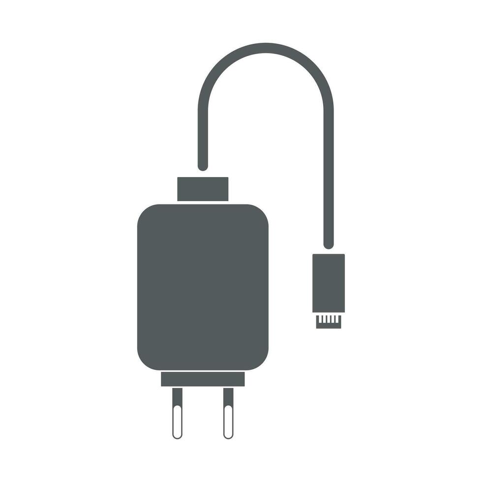 Usb cable icon. Phone charger icon. stock illustration vector