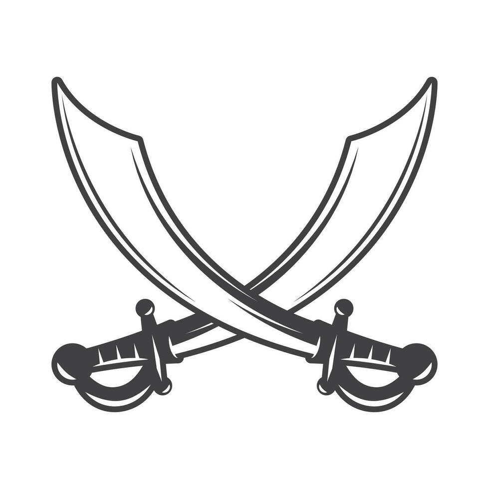 Knife, sword symbols. Tattoo design vector