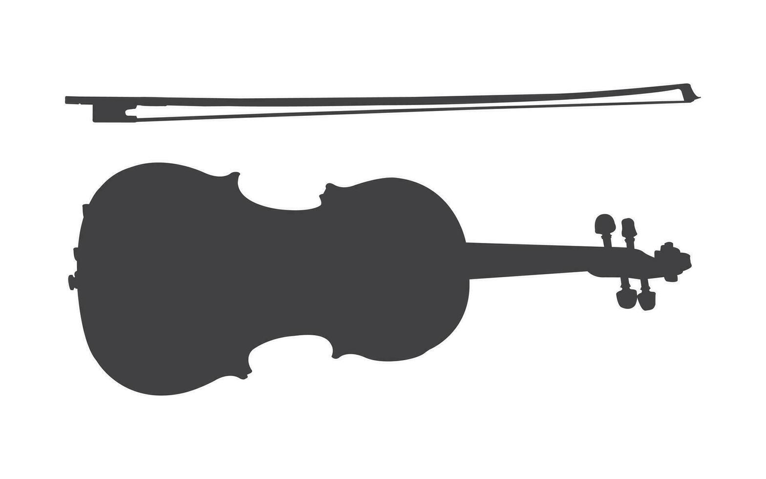 Violin icon black color vector illustration image flat style Pro Vector