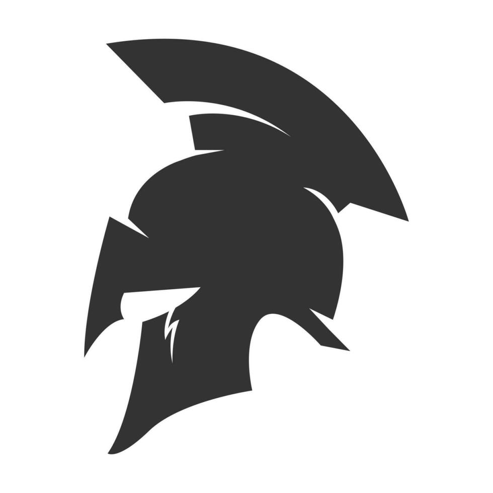 spartan helmet logo icon design template Free Vector