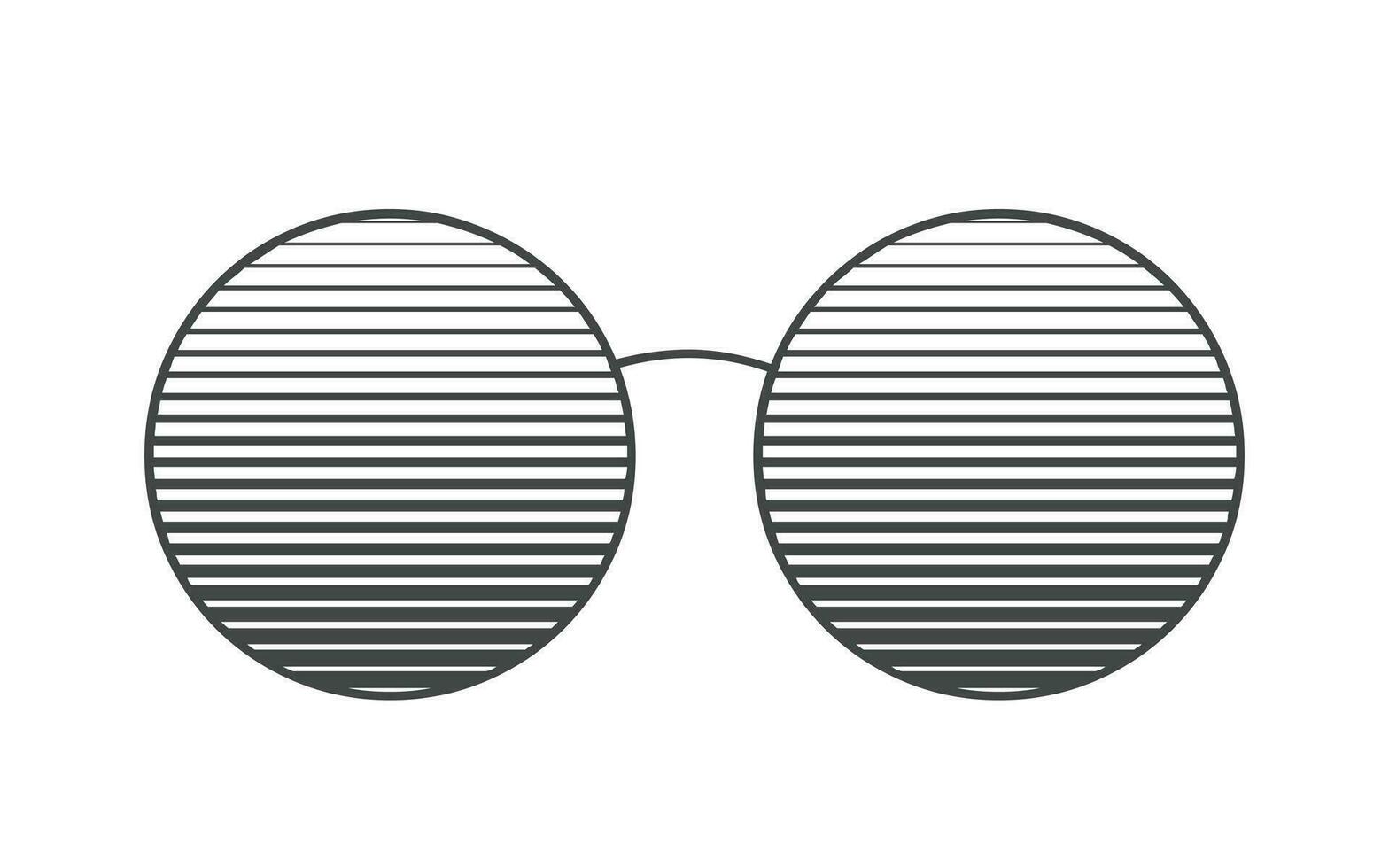 A set of hippie-style sunglasses. Glasses with flowers in the style. Vector illustration isolated on a white background.