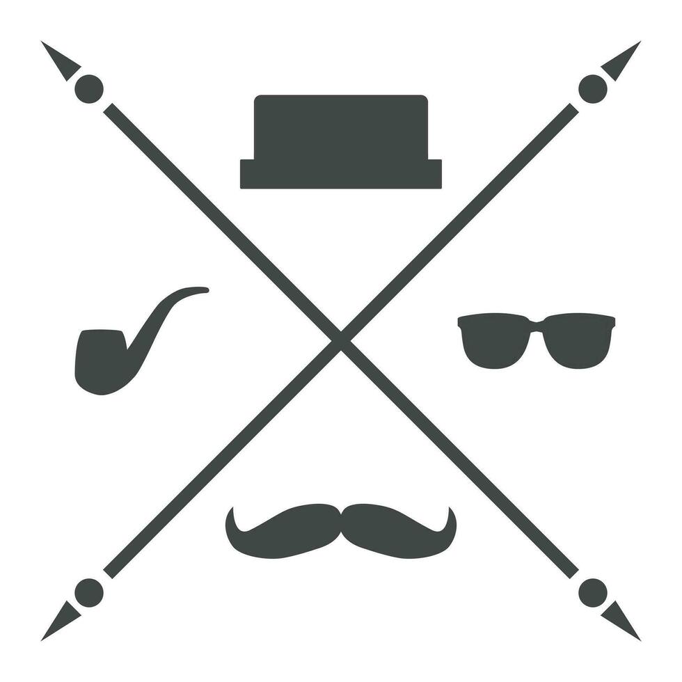 Bigote vector icono diseño gratis vector