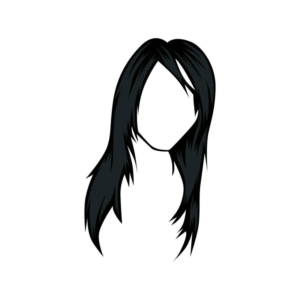 women's hairstyle vector illustration sketch