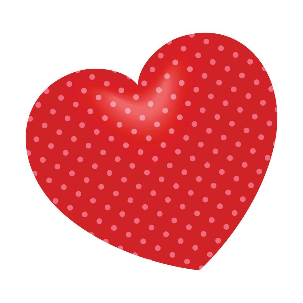 forma de corazón de papel rosa de globo vectorial sobre fondo blanco. concepto de amor vector