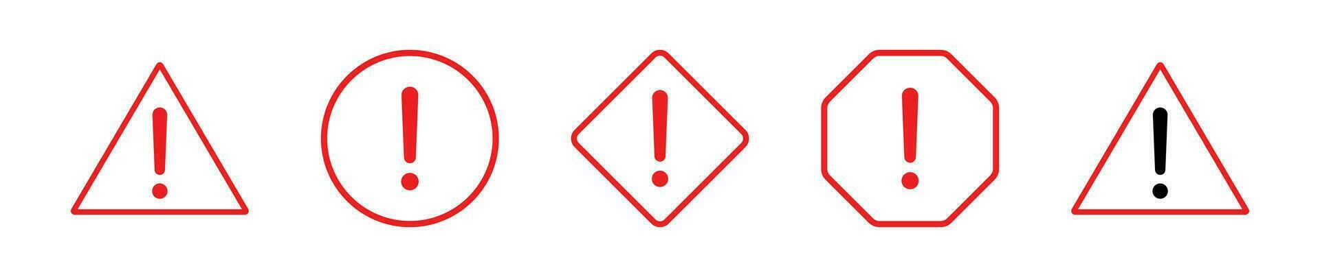 Caution line red symbol set EPS10 - Vector. vector