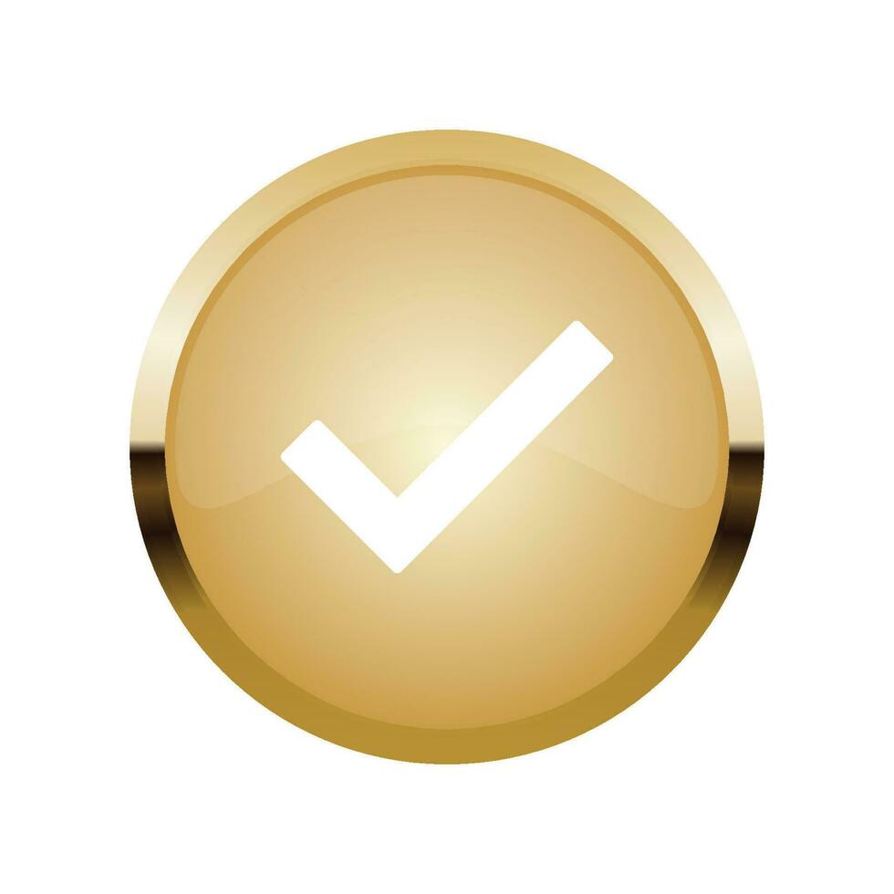 Check mark circle design luxury symbol. vector