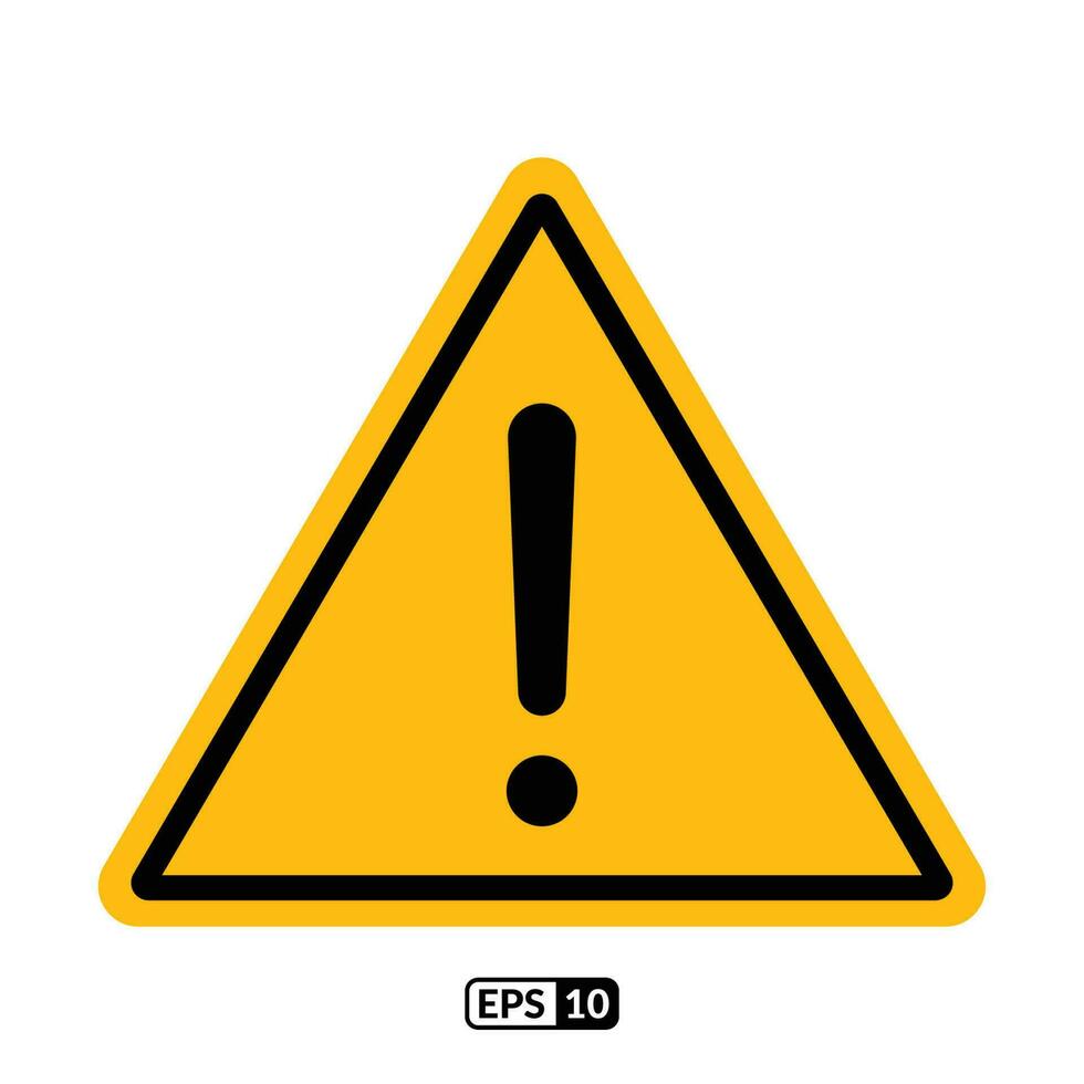 Caution color flat icon. vector