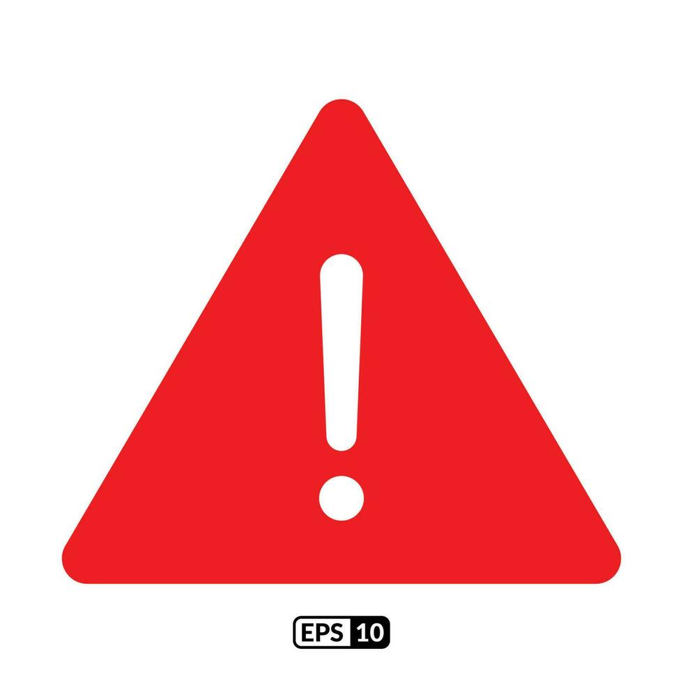 Red alert danger sign icon. vector