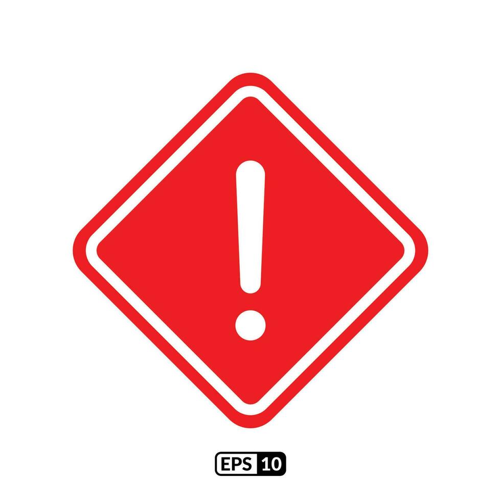 Red alert, caution red symbol. vector