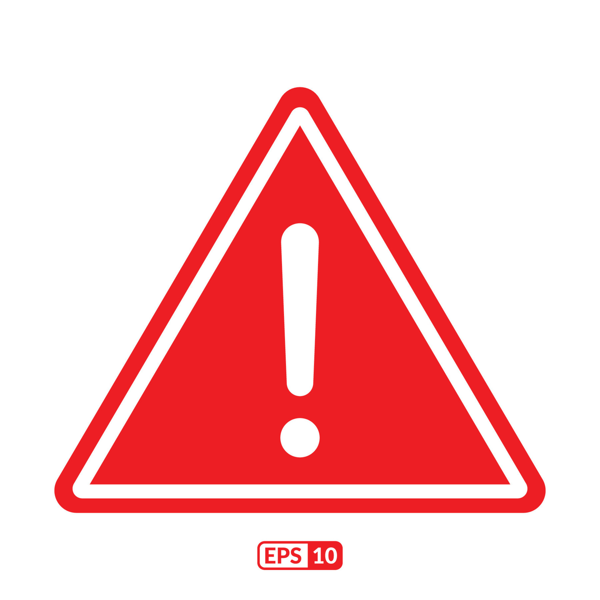 Red alert warning sign icon. 25798418 Vector Art at Vecteezy