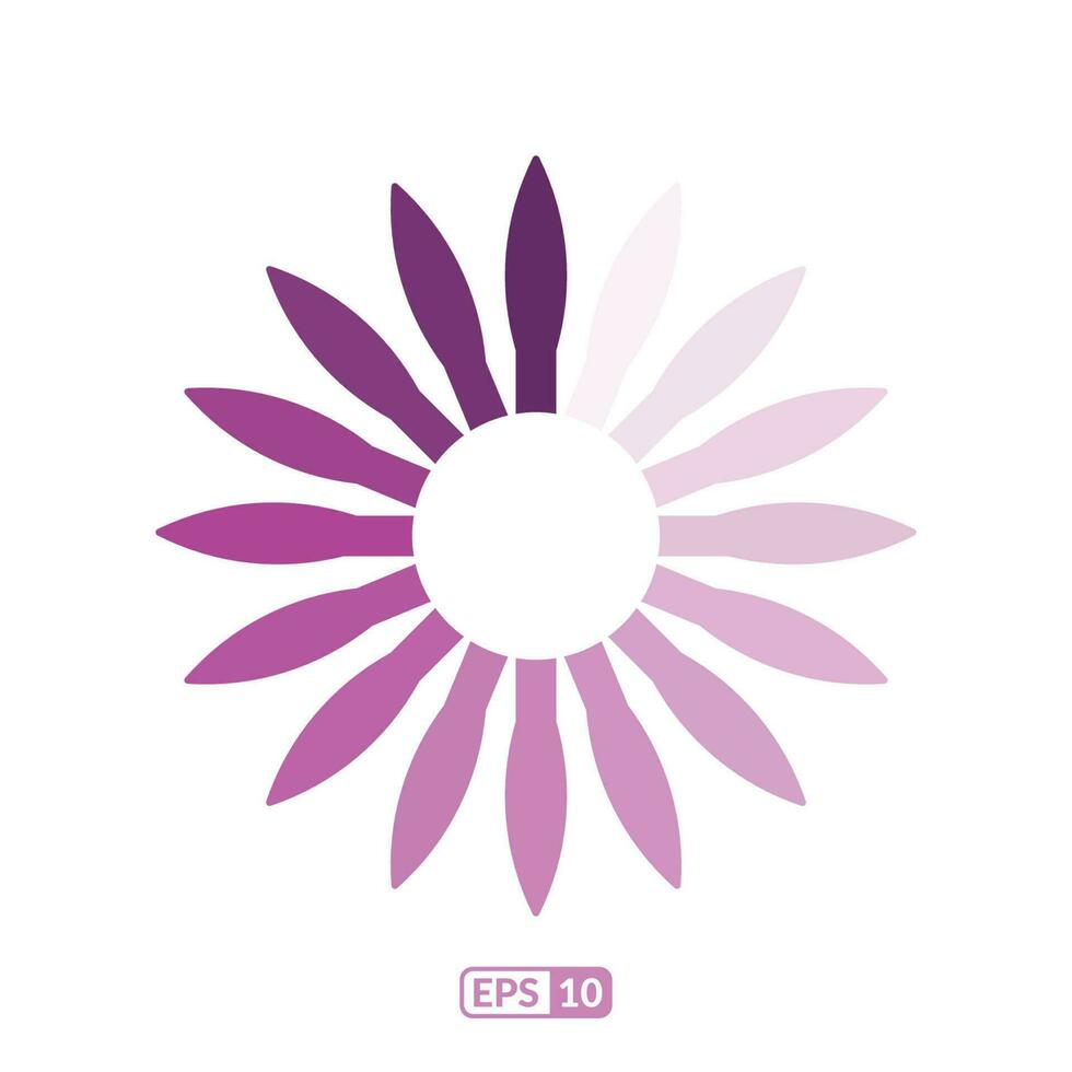 Refresh leaf design purple color icon. vector